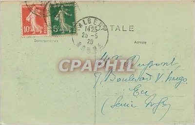 Igreja de Albert — Bombardamento de 1914 — Bombaphil — Verso
