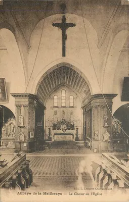Abadia de la Meilleraye — O Coro da Igreja — Edit. L. Lemaître Châteaubriant