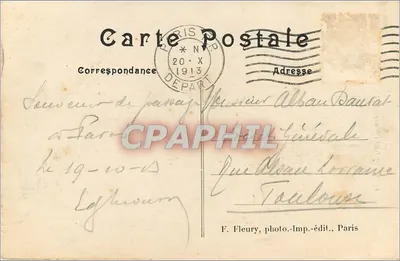 Paris (5º arrondissement) — O Panteão — F. F. Paris — Verso