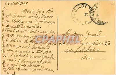 Levier — Estrada de Boujailles — Estátua da T. S. Virgem — Verso