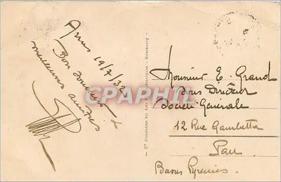 Arras - A Rue St-Géry — torre do Hotel de Ville — editor AHA, n° 101 — Verso