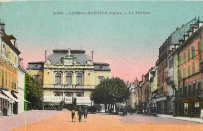 LONS-le-SAUNIER (Jura) — O Teatro — Editor C. L. Penançon, n° 31542