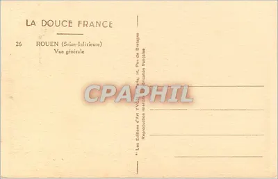 Rouen — Widok ogólny — Les Editions d'Art YVCN, Paryż — Rewers