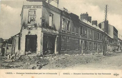 Creil — Casas bombardeadas pelos Alemães — (E.I.D.)