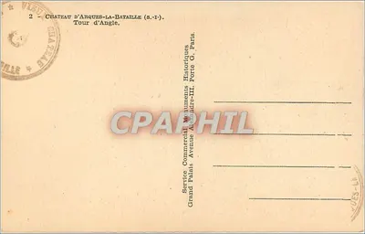 Zamek Arques-la-Bataille — Wieża Kątowa — Wydział Komercyjny Zabytkowych Zamek — Rewers