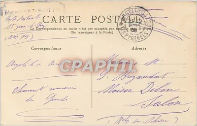 Argelès-Gazost — El Castillo d'Ourouat — Editor desconocido, número de serie no visible — Reverso
