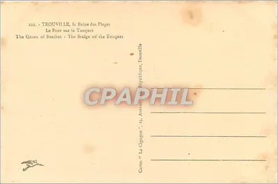 Trouville - O Ponte sobre a Touques — La Cigogne, 102 — Verso