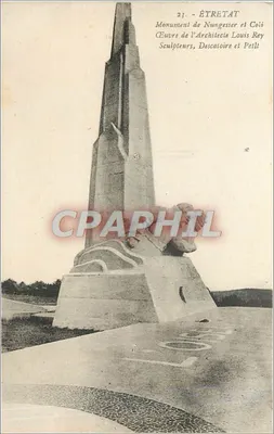 Étretat — Monument de Nungesser et Coli — obra do arquiteto Louis Rey e escultores Descaloire e Pell