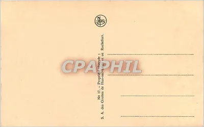 Grotte Han — Wielka Draperie — N.ELS — Rewers