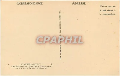As Ruínas do Castelo Gaillard e a Vale do Sena — Imp. Lévy et Berbin, Paris — Verso