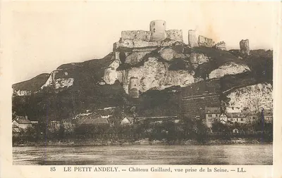 Le Petit Andely — Castelo de Gaillard, vista tirada do Sena — LL.