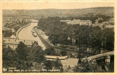 Namur - Vista tirada da Cidadela, em direção a Salzinnes — Editor Em. Thill, Bruxelas