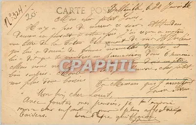 Reims — Hotel de la Poste — Guerra 1914-15 — Verso
