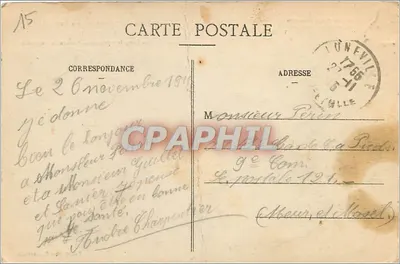 Tumbas francesas perto do Cemitério de Lunéville — A Guerra na Lorena em 1914-1915 — editor Basile, lit. Lunéville — Verso