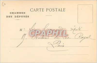 Chambre des Députés — Salle Casimir-Perier — A. Pepper, photo, R. Courbevoie, Garenne-Saine, N° 28 — Rückseite