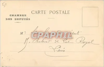 Chambre des Députés — Salon Abel de Pujol — A. Pepper, Foto, R. Courbevoie, Garenne-Seine, n°29 — Rückseite