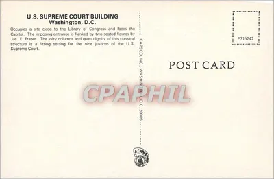 La Corte Suprema — Washington, D.C. — CAPSCO INC. n° P315242 — Verso