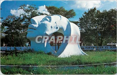 Cabeça maia — emblema de Palenque — editor Vistacolor, n° V6894
