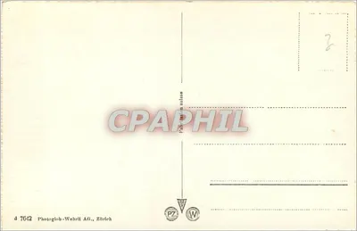 Interlaken. Mönch und Jungfrau — vue aérienne — Photoglob-Wehril AG, Zürich, n° 7642 — Verso
