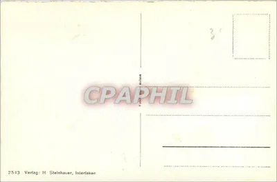Interlaken — widok panoramiczny z górami i jeziorem — wydawca H. Steinhauer, nr 2543 — Rewers