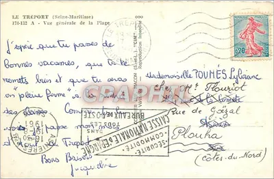 Le Tréport (Seine-Maritime) — Ogólny widok plaży — Wydawca: Cim (S.-Macon) — Rewers