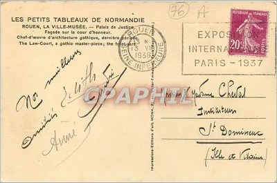 Rouen, Miasto-Muzeum — Front na placu honorowym — Sąd Najwyższy — Mona — Rewers