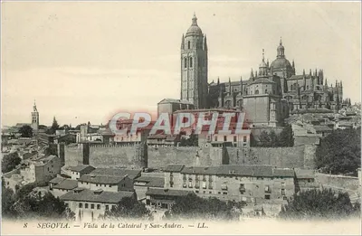 Ségovia — Vista da Catedral e San-Andrés — LL. n°8