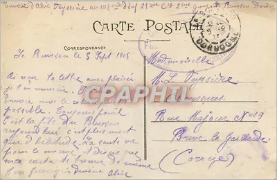 Stare zamki Dordogne — Zamek HAUTEFORT (strona południowo-zachodnia) — wydawca nieznany, nr 629 — Rewers