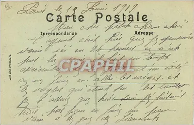 Paryż — Gare Saint-Lazare i rue de Rome — Wydawca E. VERNAILLES, nr 90 — Rewers