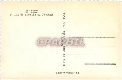 París - Los Jardines y el Arco de Triunfo del Carrousel — Lyna — Reverso