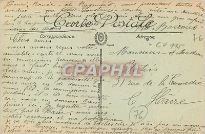 Rouen — Quai de Paris i most przewozowy — LL. nr 143 — Rewers