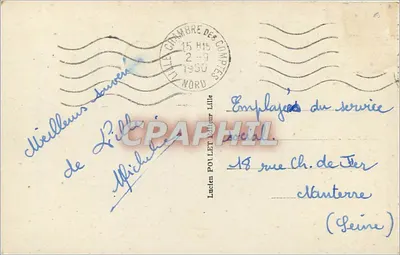 LILLE — Pałac Sztuki — Lucien Pollet, n°25 — Rewers