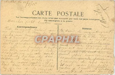 Rosier — flores e botões — carta postal — Verso