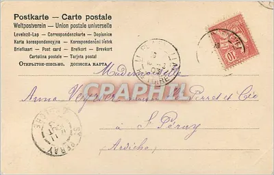 Dois crianças brincando ao ar livre — editor '664' — cerca de 1903 — Verso