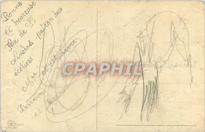 Bilhete postal antigo Bonne Fete — Verso