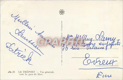 Le Tréport — Ogólny widok w kierunku stacji Mers — wydawca L'Art des Arts, Strasbourg, nr AP.55 — Rewers