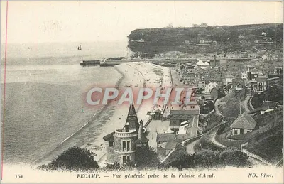 Vista geral tirada da Falésia de Aval em Fécamp — ND. Phot.