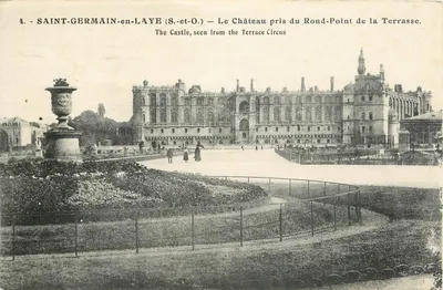 Saint-Germain-en-Laye (S.-et-O.) — O Castelo visto do Rond-Point da Terrasse — editor desconhecido, n°4