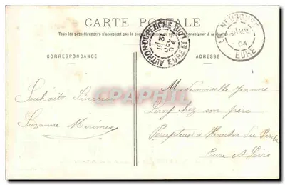 Sainte-Opportune-du-Bosc — Castelo do Campo de Batalha — Dumont, editor, Le Neubourg — Verso