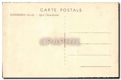 Sommieres (Gard) — Quai Cléon-Griolet — uitgever Comité Mâcon — Achterkant
