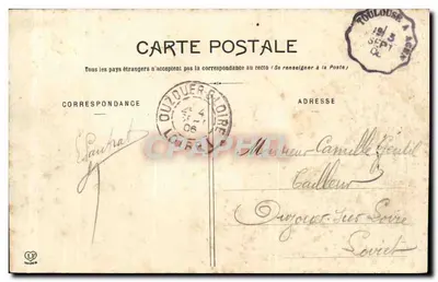 Toulouse - Cour de l'Hôtel de Pierrée — éditeur L. F. (n° 21) — Verso