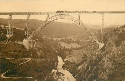 Viaduc de Gerabat — Vallée de la Truyère — éditeur Arts et Industries, Toulouse