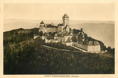 Haut-Kœnigsbourg (Alsace) — castelo em colina — editor desconhecido