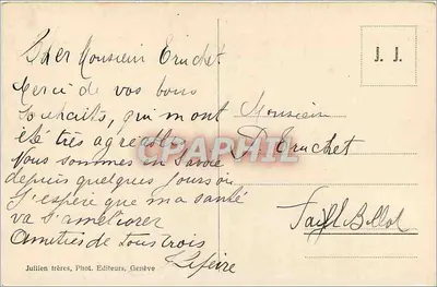 Chamonix — Aiguille Verte i Aiguille du Dru — J. J. 7823 — Rewers