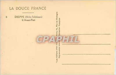 Dieppe — L'Avant-Port — Éditions d'Art YVON, París — Reverso