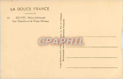 Dieppe — Les Tourelles und das Alte Schloss — Les Éditions d'A.-T. YvC, Paris — Rückseite