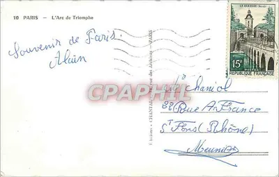Paryż — Arc de Triomphe — Wydawnictwo Chantal — Rewers