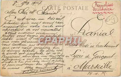 LYON. — Prefektura, zbudowana w 1885 roku, przez Louviera — S. FARGES, WYDAWNICTWO — LYON — Rewers