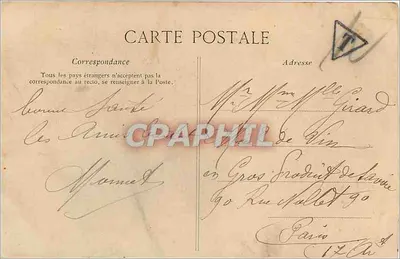 Castelo de Trie (Oise) — visão do castelo com torre redonda — A. Baruel, Lib. Gisors, n°45 — Verso