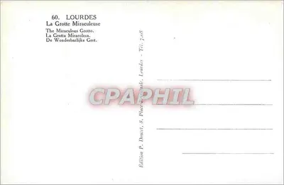 Lourdes — A Grotta Milagrosa — Ed Lux — Verso